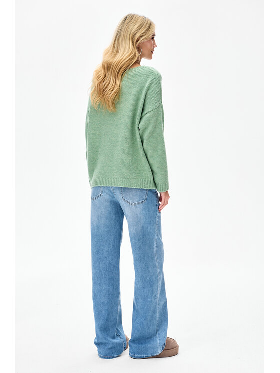 blue shadow blue shadow Sweter Łufi Zielony Regular Fit