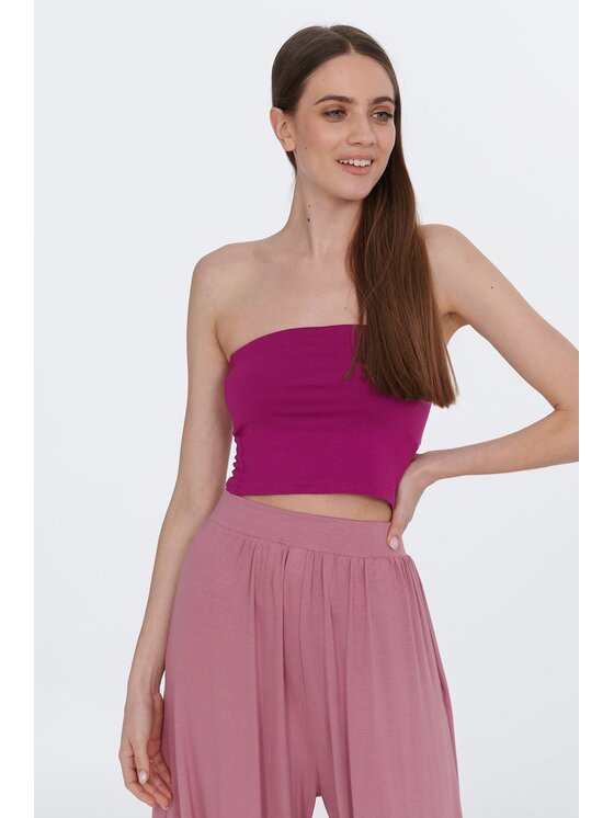 NAOKO NAOKO Top Infinity Magenta Love Różowy Regular Fit