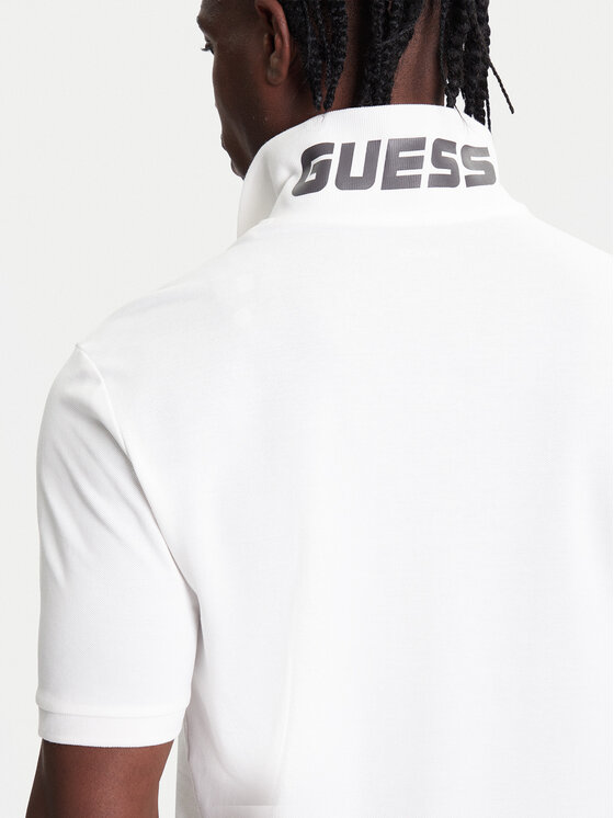 Guess Guess Polo Z5YP02 K9WF1 Biały Regular Fit