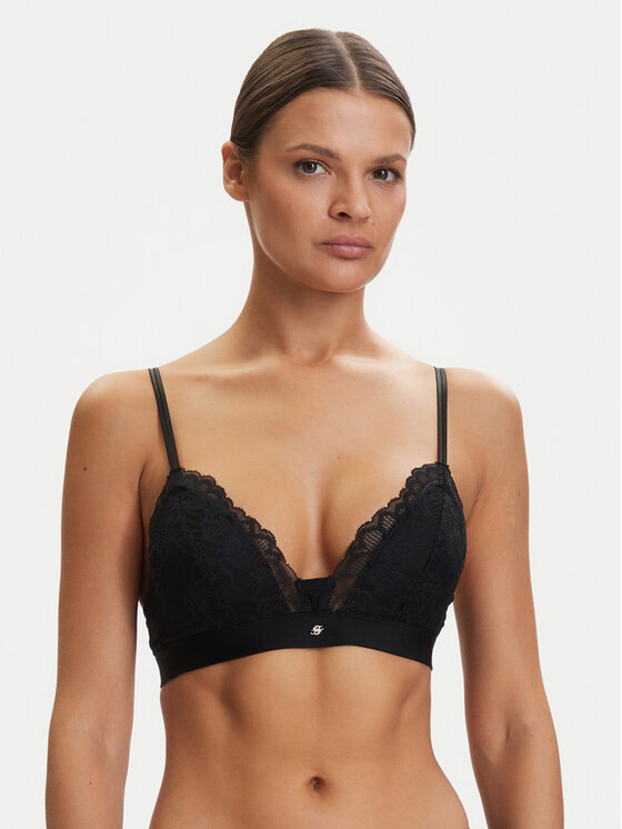 BOSS BOSS Bralette melltartó Blossom 50556193 Fekete
