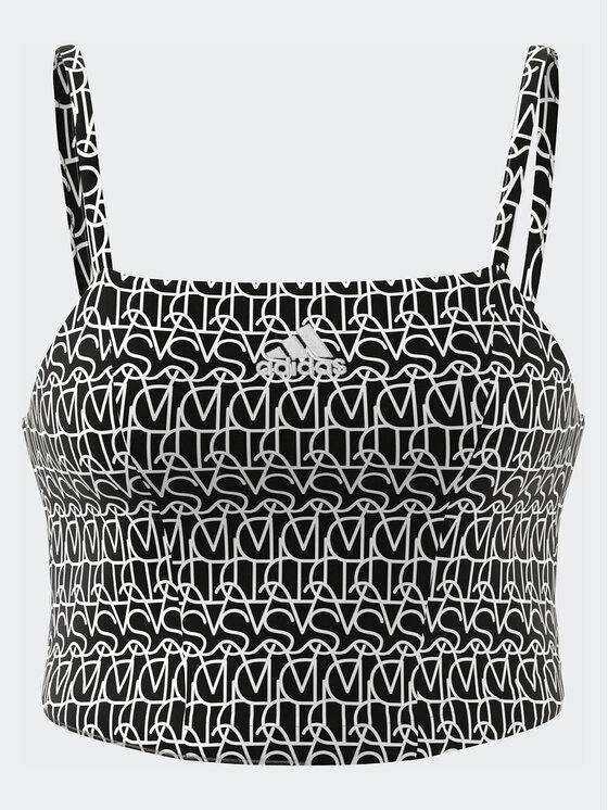 adidas Allover adidas Graphic Corset-Inspired Tank Top - Black