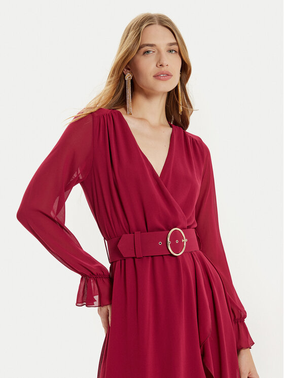 Rinascimento Rinascimento Kokteiļkleita CFC0121218003 Bordo Regular Fit