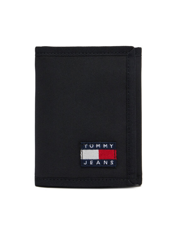 Tommy Jeans Malá pánska peňaženka Tjm Ess Daily Nylon Tri Wallet AM0AM13269 Čierna