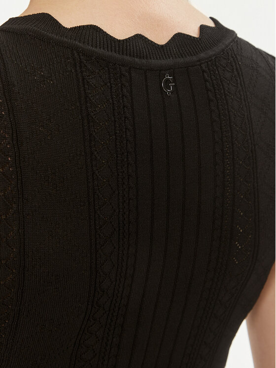 Guess Guess Vestito di maglia Es Sl Adaline W4GK11 Z2U00 Nero Slim Fit