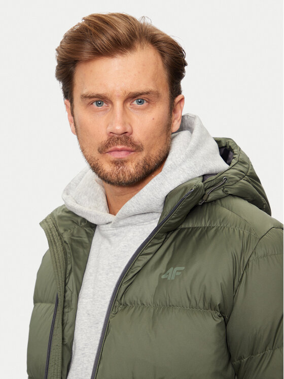 4F 4F Daunenjacke 4FWAW24TDJAM513 Grün Regular Fit