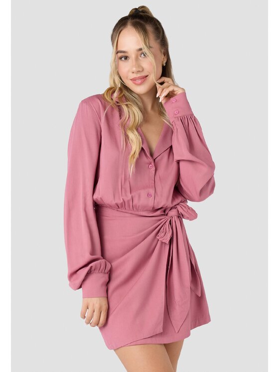 LAURELLA LAURELLA Letné šaty Laurella 4VA020504 Bordová Regular Fit