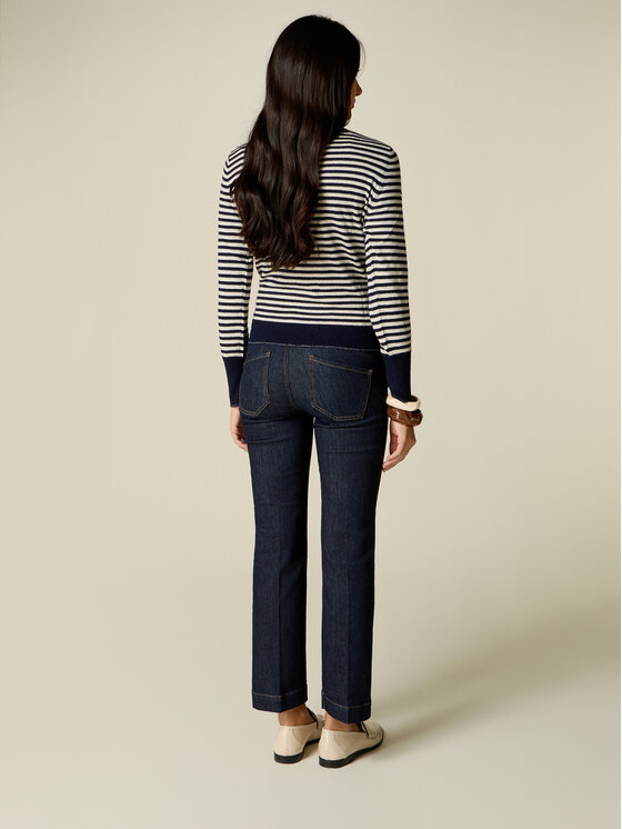 Oltre Oltre Jeans P423R109394N034 Blu Flare Fit