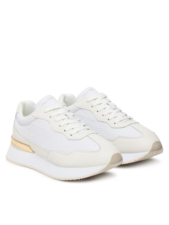 Tommy Hilfiger Tommy Hilfiger Sneakersy Th Chic Monogram Runner FW0FW09464 Biela
