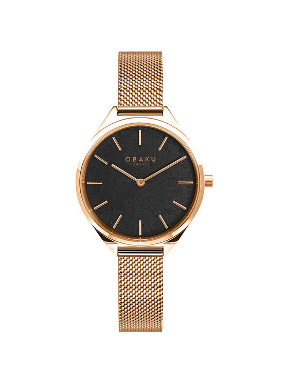 Obaku Obaku Zegarek V257LHVNMV Różowe złoto