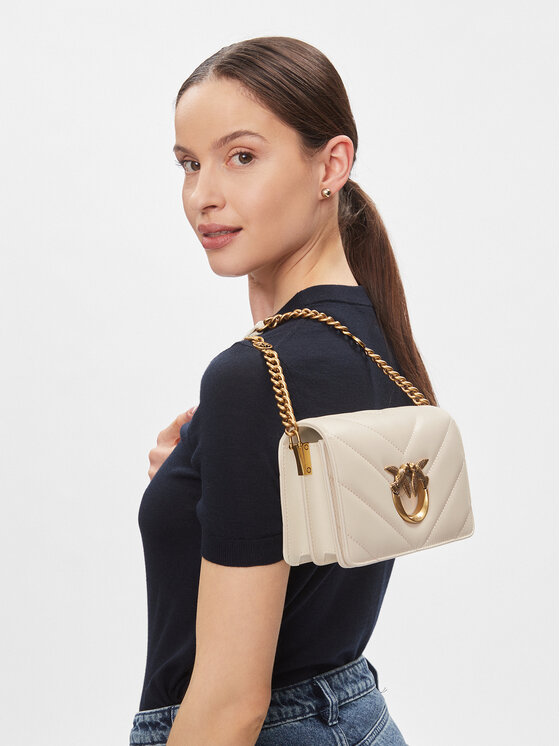 PINKO Pinko Handtasche Love Click Mini AI 23-24 PLTT 100067 A136 Écru