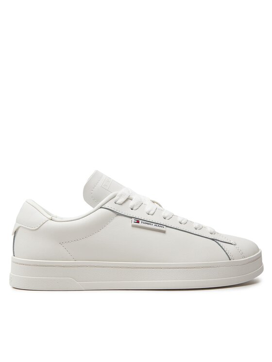 Tommy Jeans Snīkeri Tjm Leather Low Cupsole EM0EM01374 Écru