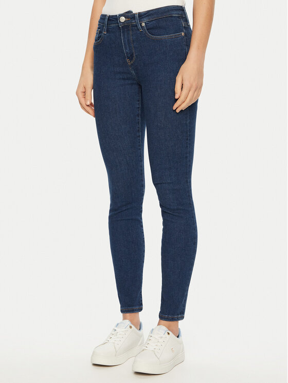 Tommy Hilfiger Tommy Hilfiger Jeansy Como WW0WW43727 Tmavomodrá Skinny Fit