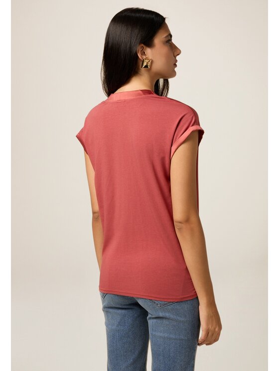 Oltre Oltre T-Shirt G268J104217N029 Różowy Regular Fit