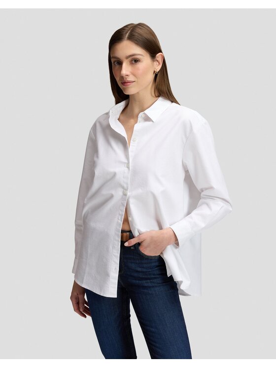 Lee Lee Koszula BOYFRIENDS SHIRT Biały Relaxed Fit