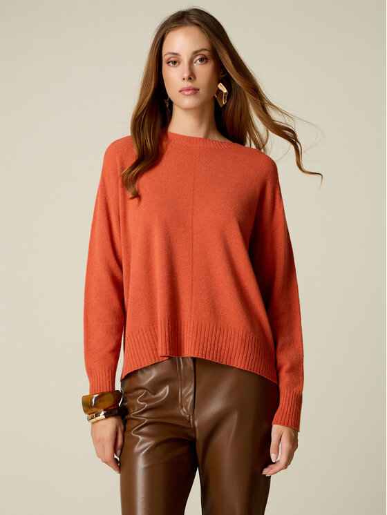 Oltre Oltre Maglione M153E002162N017 Arancione Regular Fit