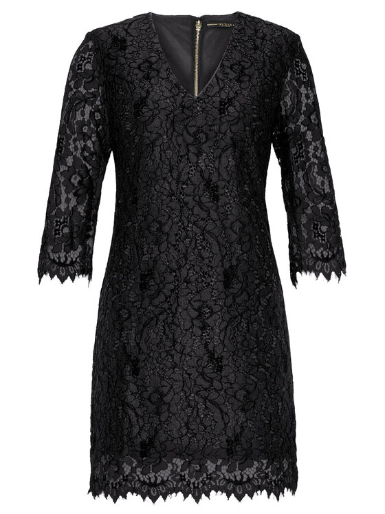 Guess Guess Sukienka koktajlowa W01K76 WCLT0 Czarny Regular Fit