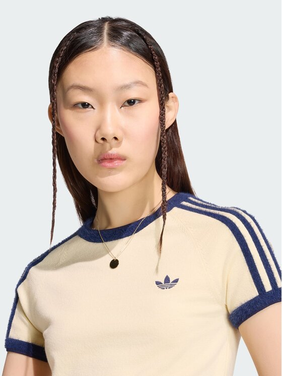adidas adidas T-Shirt KS7376 Κρεμ Slim Fit