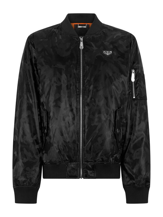 PHILIPP PLEIN PHILIPP PLEIN Kurtka bomber 31469 Czarny Regular Fit