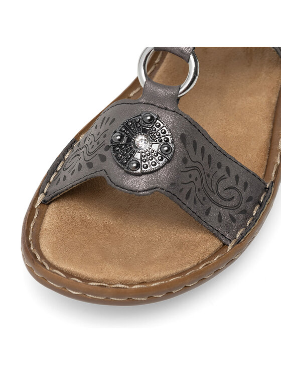 Rieker Rieker Pantoletten 608K1-45 Grau