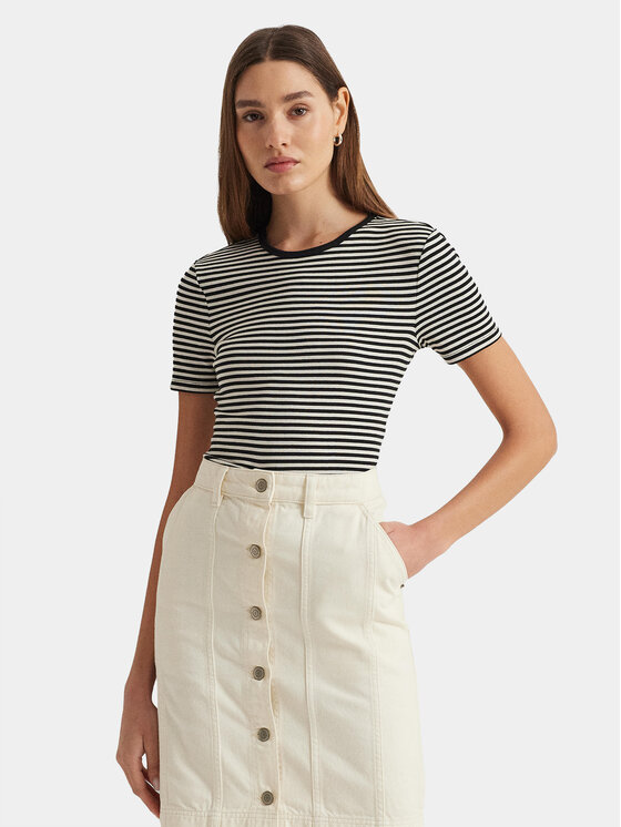 Lauren Ralph Lauren Tricou 200933297001 Negru Regular Fit
