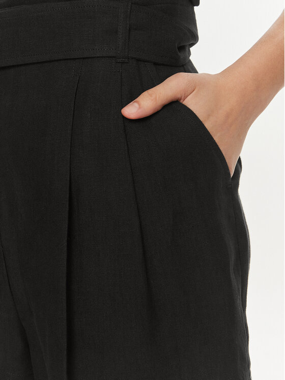 Marella Marella Pantaloncini di tessuto Panama 2413141012 Nero Regular Fit