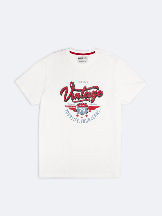 BIG STAR BIG STAR T-Shirt MERRET Biały Basic Fit