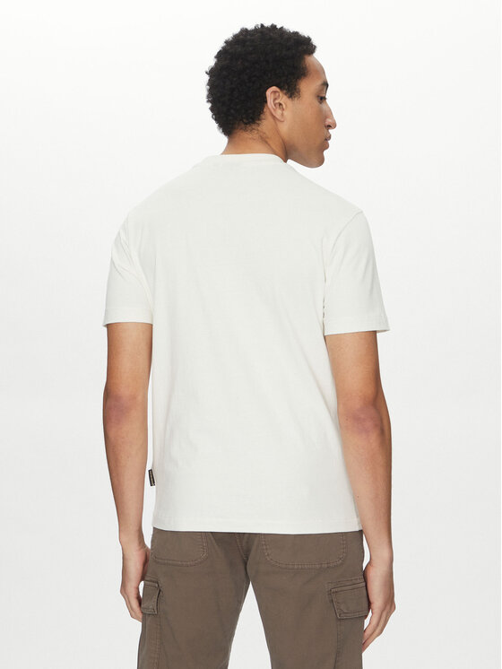 Napapijri Napapijri T-krekls S-box Logo NP0A4I3L Écru Regular Fit
