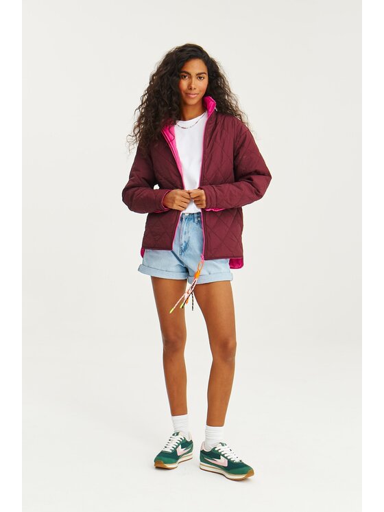 NAOKO NAOKO Prechodná bunda Poppy Punkberry Bordová Regular Fit