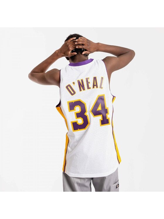 Mitchell & Ness Mitchell & Ness Tank top ALTERNATE JERSEY LAKERS 2002 SHAQUILLE O`NEAL Bílá Regular Fit