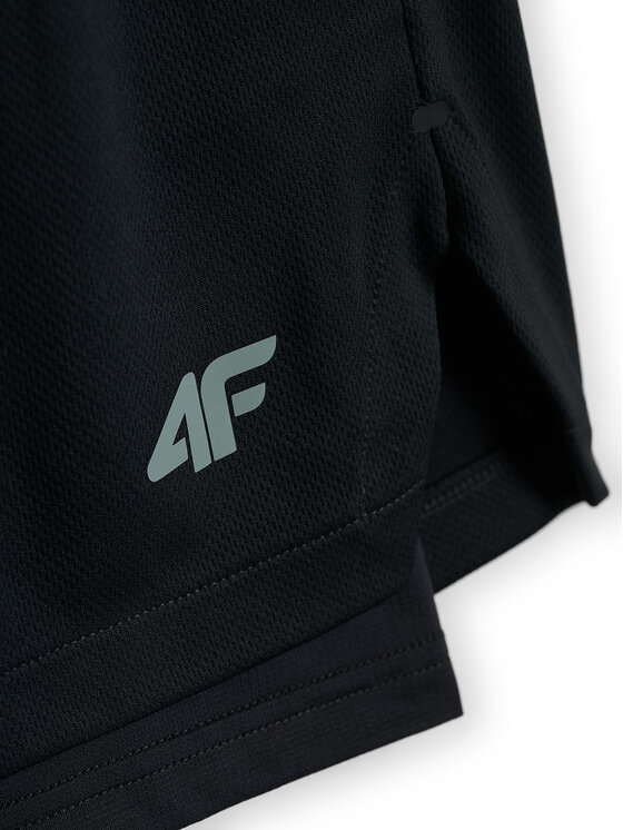 4F 4F Szorty sportowe TRAINING Czarny Regular Fit