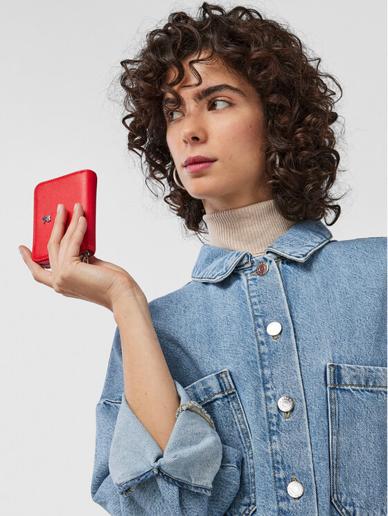 TOUS TOUS Малък дамски портфейл Monedero M. New Dubai 2001690017 Червен