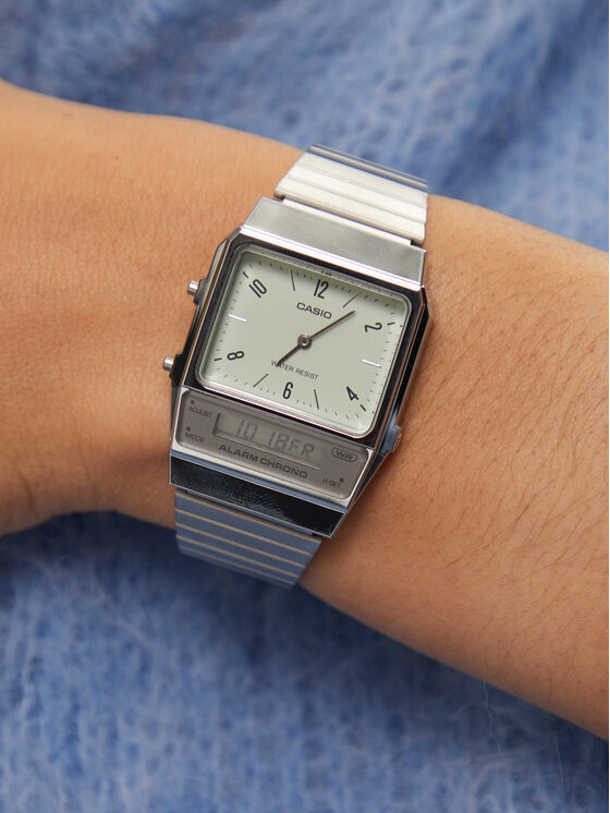 Casio Casio Zegarek Vintage Classic AQ-800E-3AEF Srebrny