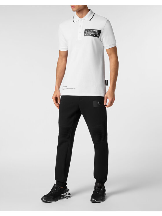 Plein Sport Plein Sport Polo 14261 Biały Slim Fit