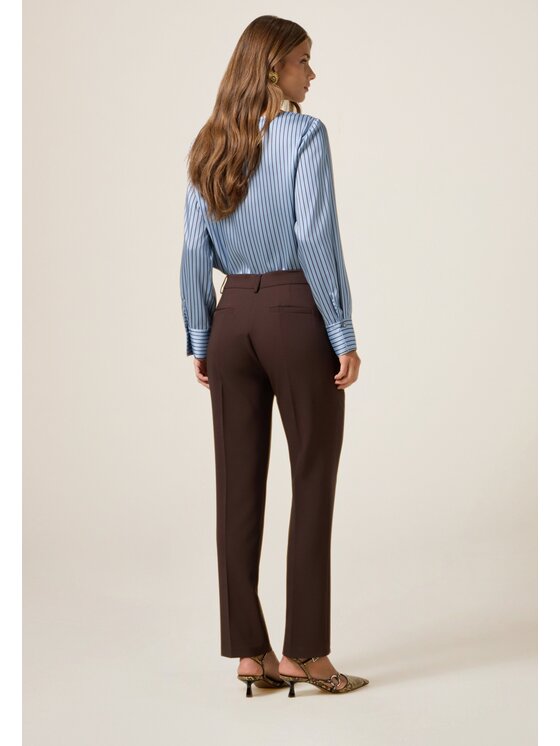 Oltre Oltre Pantaloni di tessuto P058R008984N032 Marrone Regular Fit