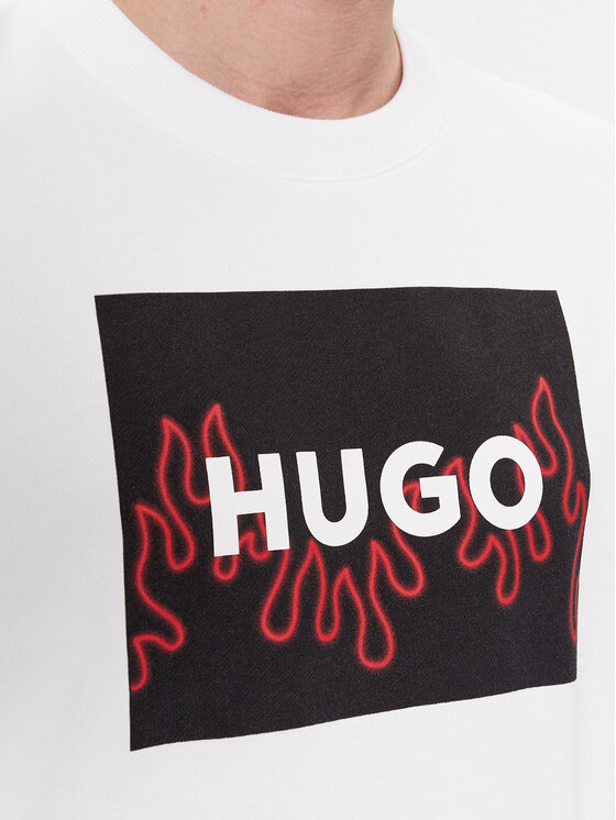 HUGO Hugo Felpa Duragol 50506990 Bianco Regular Fit