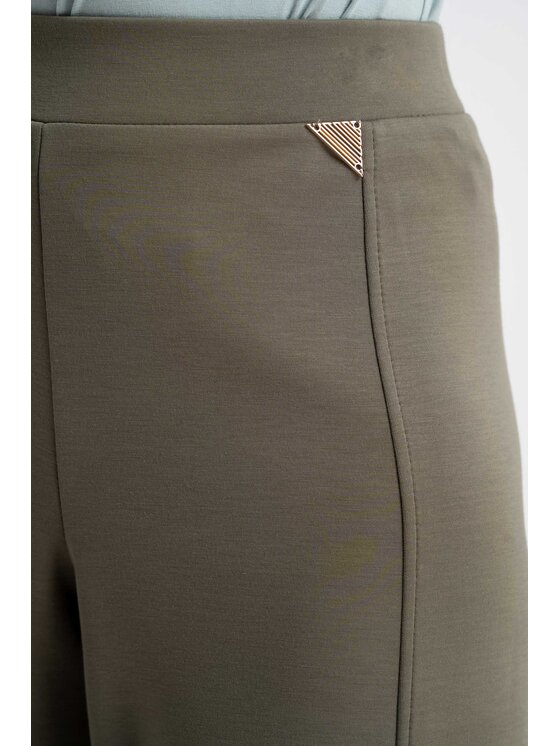 CLICK CLICK Spodnie materiałowe 30-333 Khaki Regular Fit