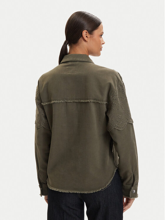 ONLY ONLY Преходно яке Elena 15232378 Зелен Regular Fit