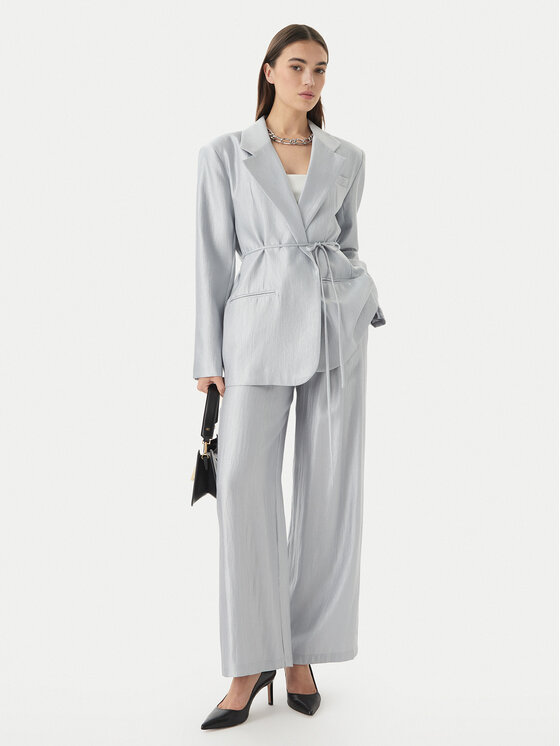 Eleh Eleh Παντελόνι υφασμάτινο SS260403 Γαλάζιο Relaxed Fit