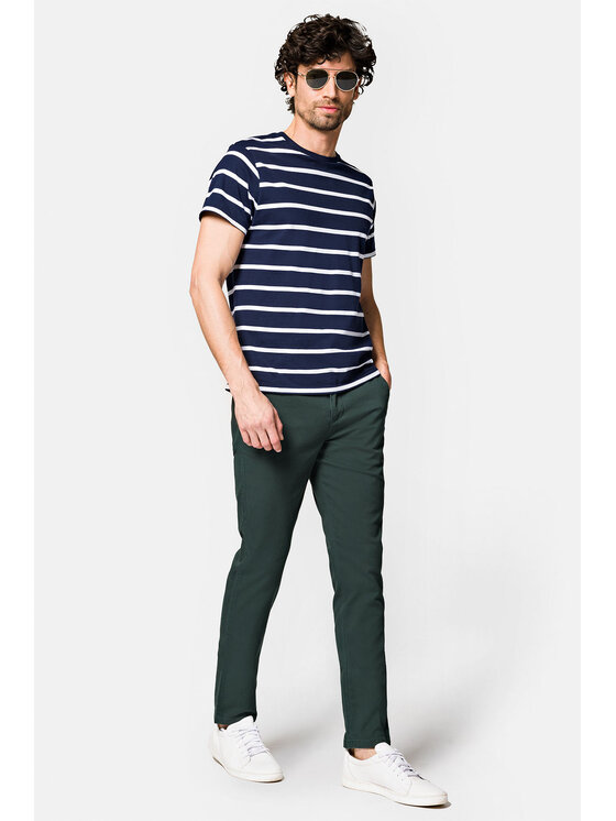 Lancerto Lancerto Spodnie materiałowe Monaco SP082123000004 Zielony Slim Fit
