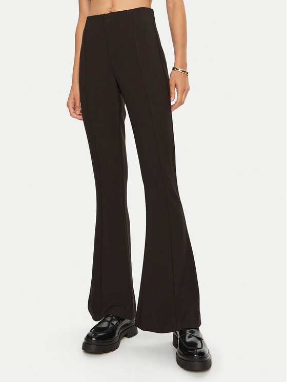 Gina Tricot Gina Tricot Pantaloni din material Slim Bootcut Trousers 22856 Negru Bootcut Fit