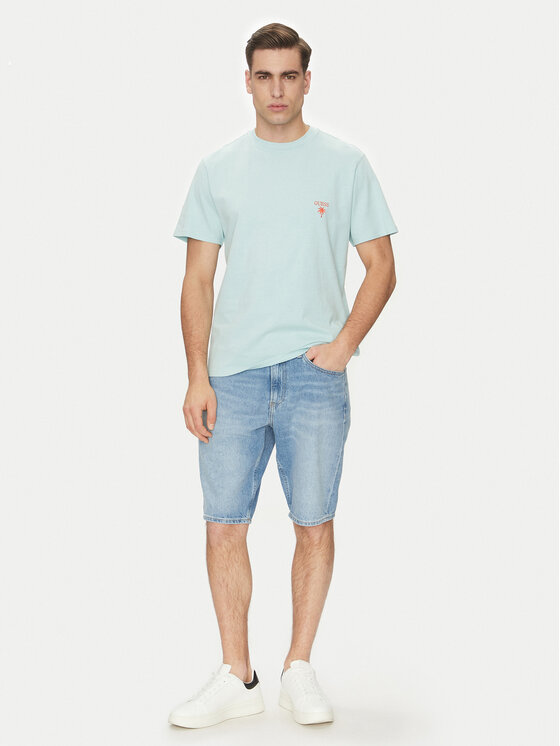 Guess Guess T-Shirt F5GI09 KA260 Niebieski Regular Fit
