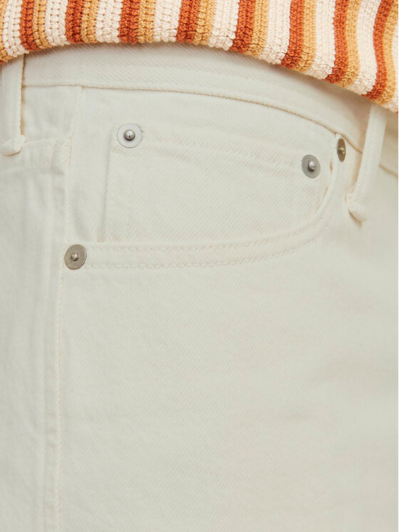 Jack&Jones Jack&Jones Džínsové šortky Tony 12249043 Écru Loose Fit