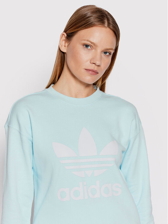 adidas adidas Majica dugih rukava Treofil Crew HL6678 Plava Regular Fit
