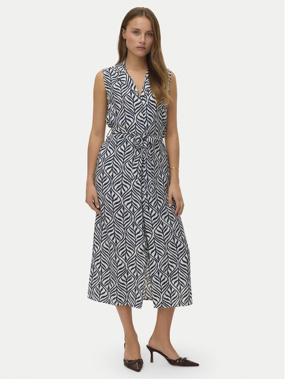 Vero Moda Vero Moda Košilové šaty Josie 10341594 Tmavomodrá Regular Fit