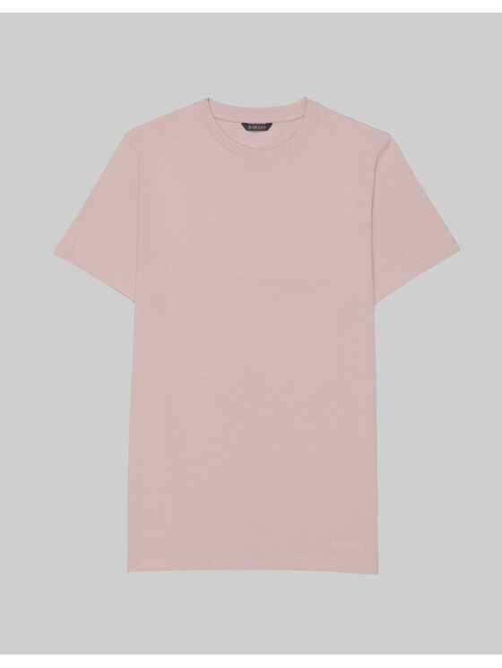 Borgio Borgio T-Shirt covo Różowy Slim Fit
