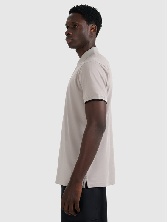 4F 4F Polo MIDSHOP TEXTILE Szary jasny Regular Fit