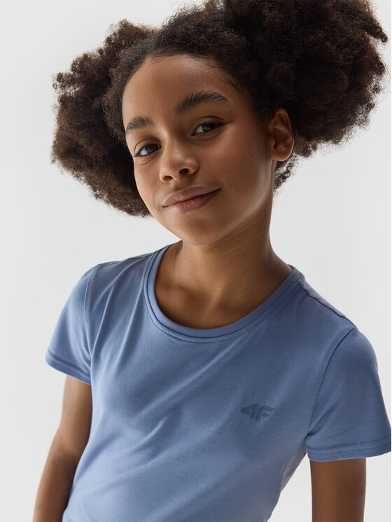 4F 4F T-shirt 4FJWSS24TTSHF1110-32S Blu scuro Regular Fit