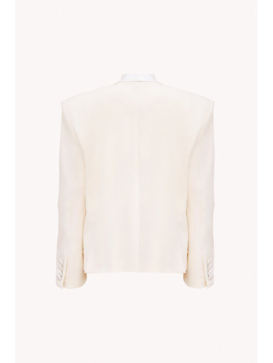 Epuzer Epuzer Marynarka Muse Wool Kremowy Loose Fit