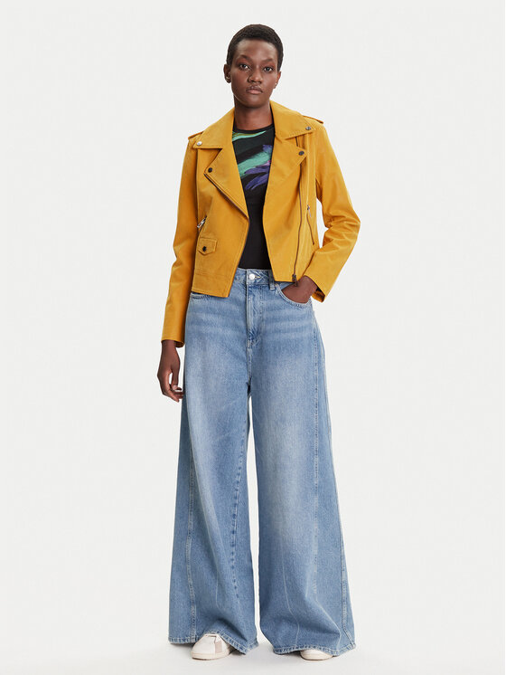 Desigual Desigual Куртка зі штучної шкіри Must 25WWEW69 Жовтий Regular Fit