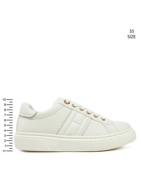 Tommy Hilfiger Tommy Hilfiger Сникърси Low Cut Lace-Up Sneaker T3A9-33745-1439 S Бял